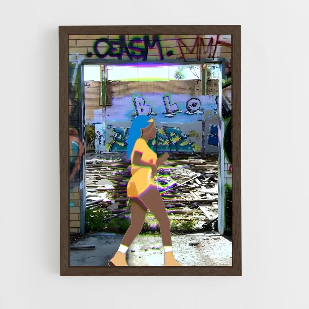 Poster La Porte Jaune – affiche Roller (vue 5)